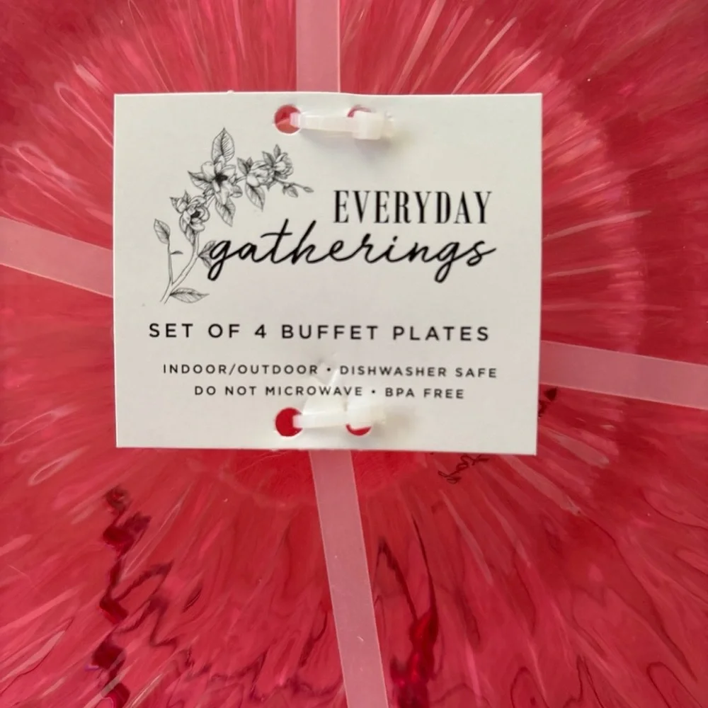 Pink Buffet Plates Tableware Set for Festive Celebrations Picnic Party
